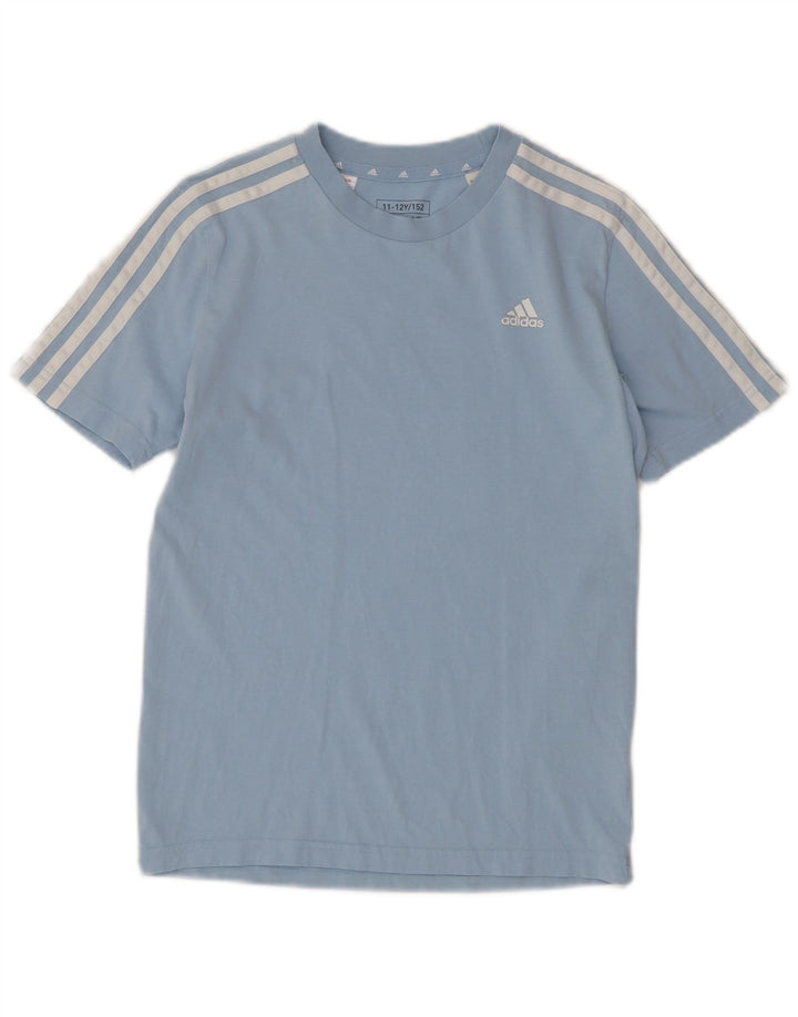 ADIDAS T-Shirt Garçon 11-12 ans Bleu Coton