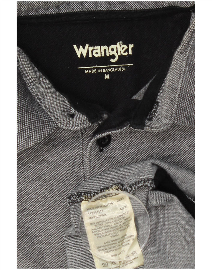 WRANGLER Polo Manches Longues Homme Gris Moyen Coton