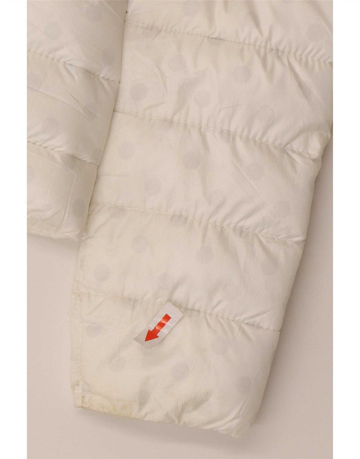 Guess Veste matelassée pour femme UK 6 XS Blanc à pois en polyester