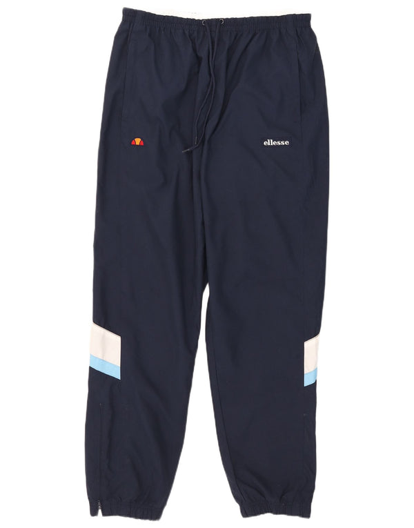 Ellesse Pantalon de survêtement pour homme Pantalon de jogging Large Bleu marine Colourblock