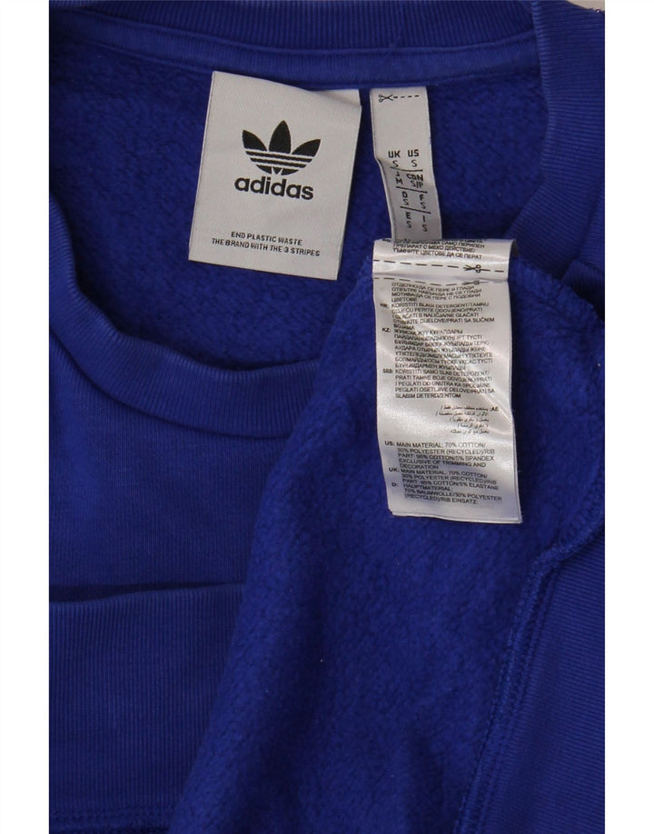 Adidas Sweat-shirt pour homme en coton bleu Taille S