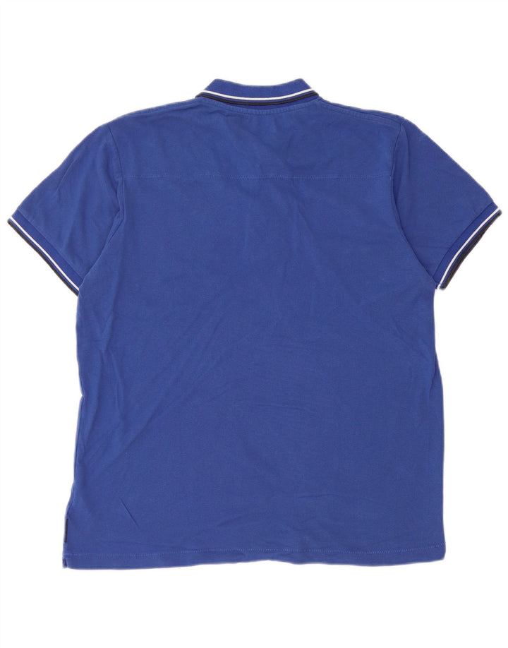 French Connection Polo Homme Bleu Moyen Coton