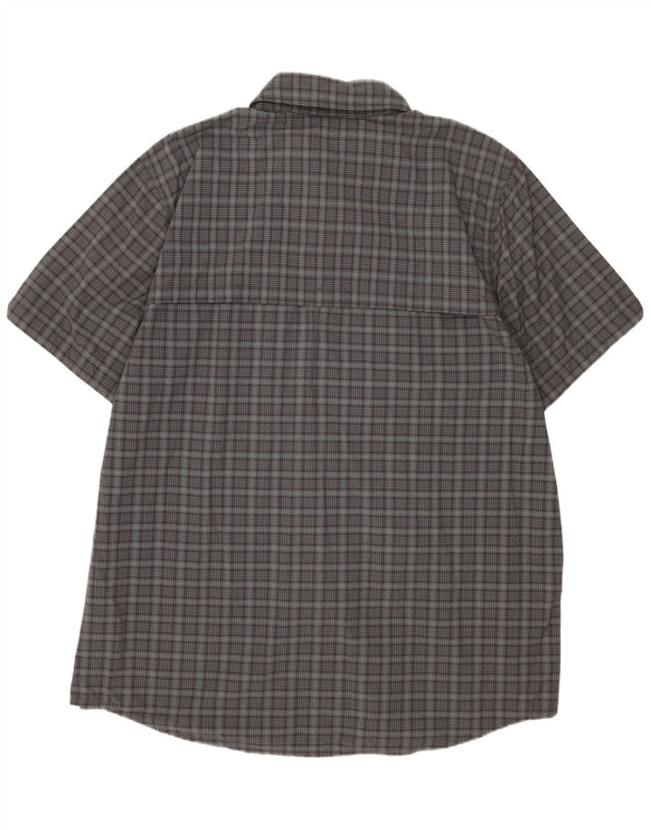THE NORTH FACE Chemise à manches courtes pour hommes XL Gris Check Nylon