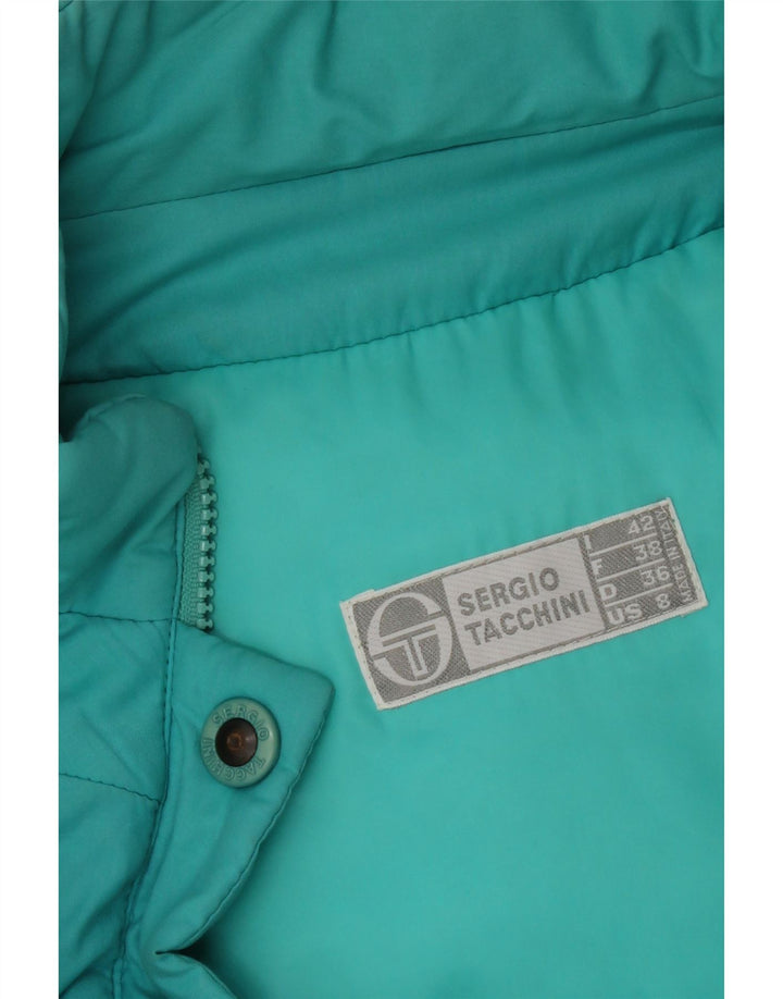 Sergio Tacchini Veste matelassée courte coupe ample pour femme IT 42 Turquoise moyen