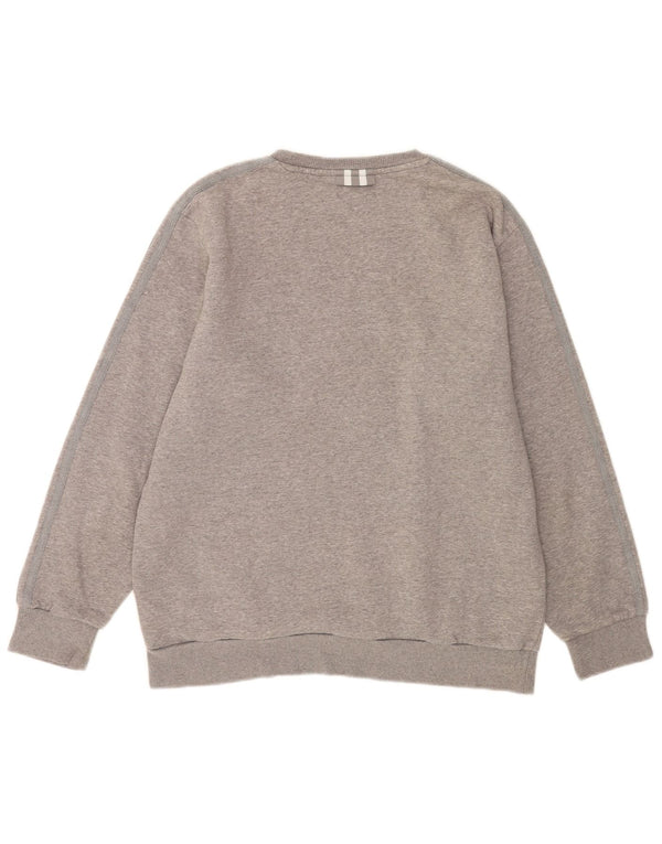 Adidas Sweat-shirt pour homme en coton moucheté Gris Large