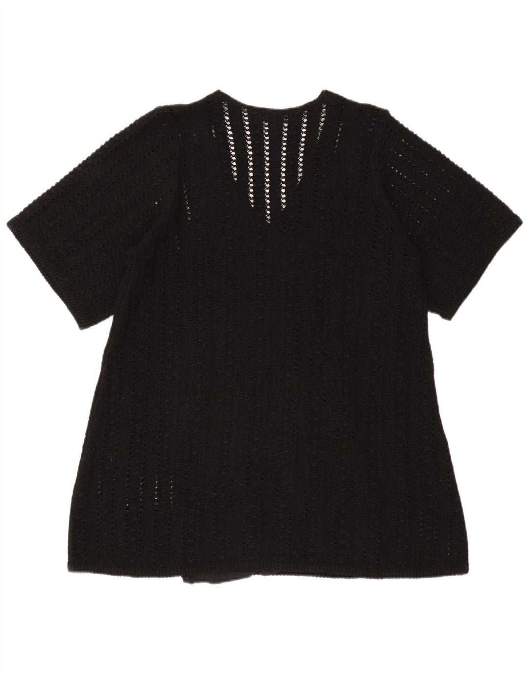 Zara Femme Chemisier Oversize Top UK 10 Petit Noir Polyester