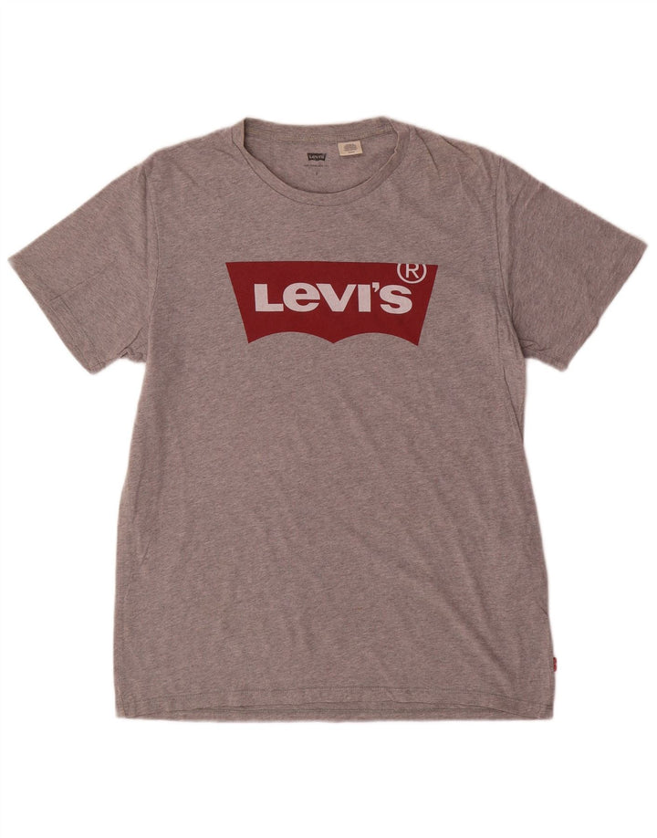 Levi's T-Shirt Graphique Homme Petit Gris Coton