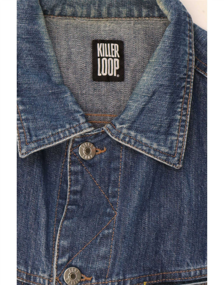 Killer Loop Veste en jean pour homme UK 36 Petit coton bleu
