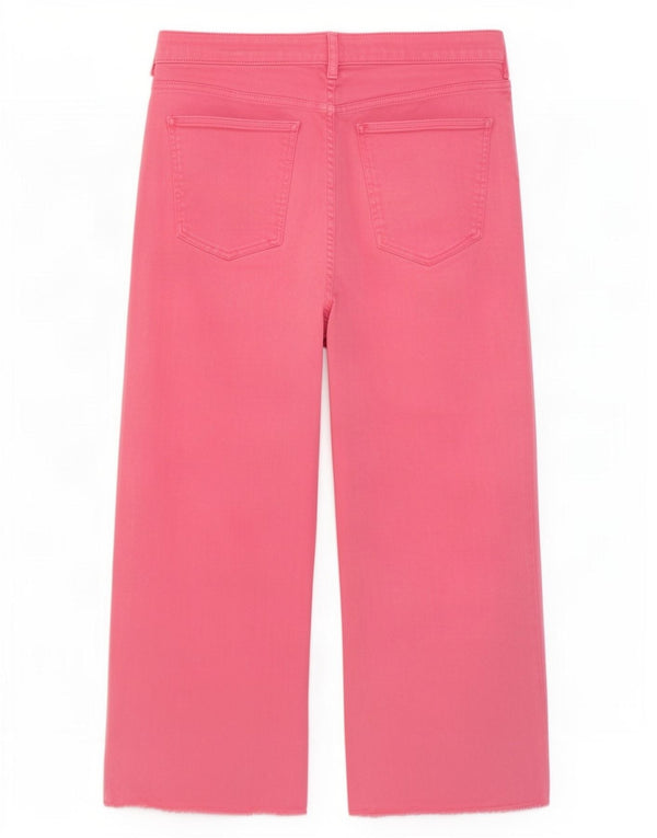 Marks & Spencer Jean court taille haute pour femme UK 16 Large W34 L25 Rose