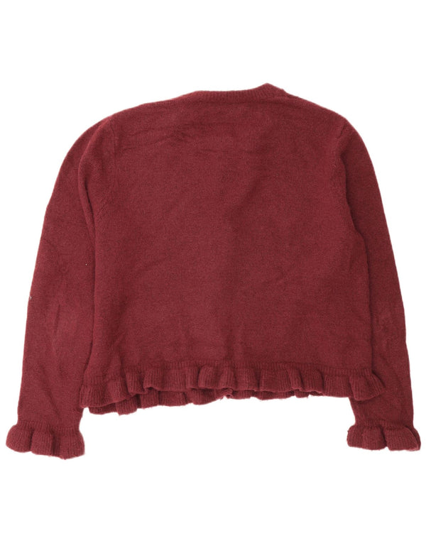Zara Cardigan Femme Pull UK 18 XL Bordeaux