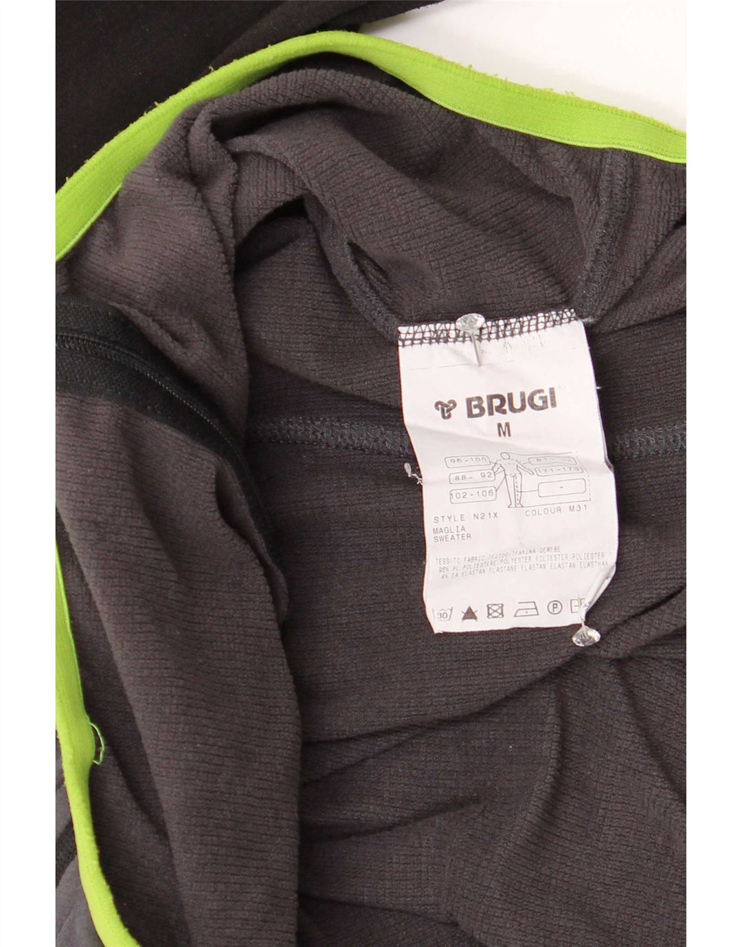 Brugi Veste de Survêtement Homme Gris Moyen Polyester Colorblock