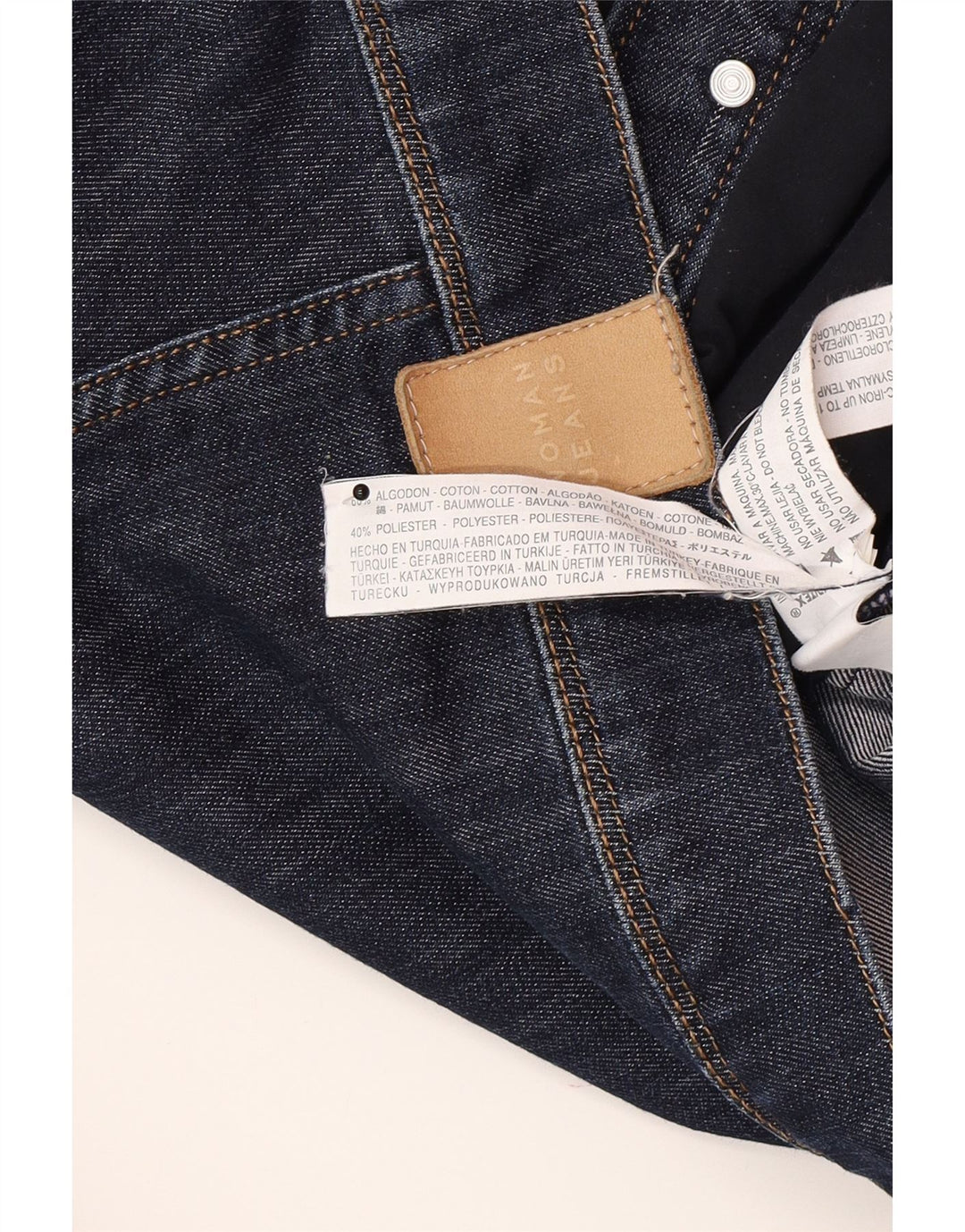 Zara Womens Crop Denim Jacket UK 12 Moyen Bleu Marine Coton