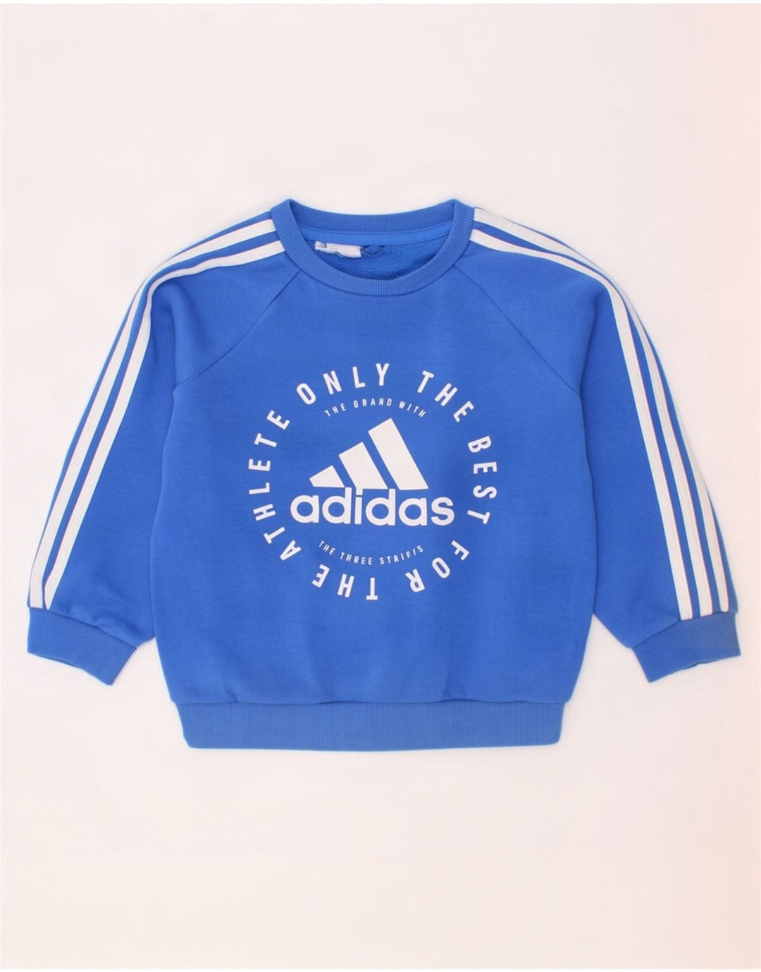 Adidas Sweat-Shirt Graphique Garçon 2-3 Ans Bleu Coton