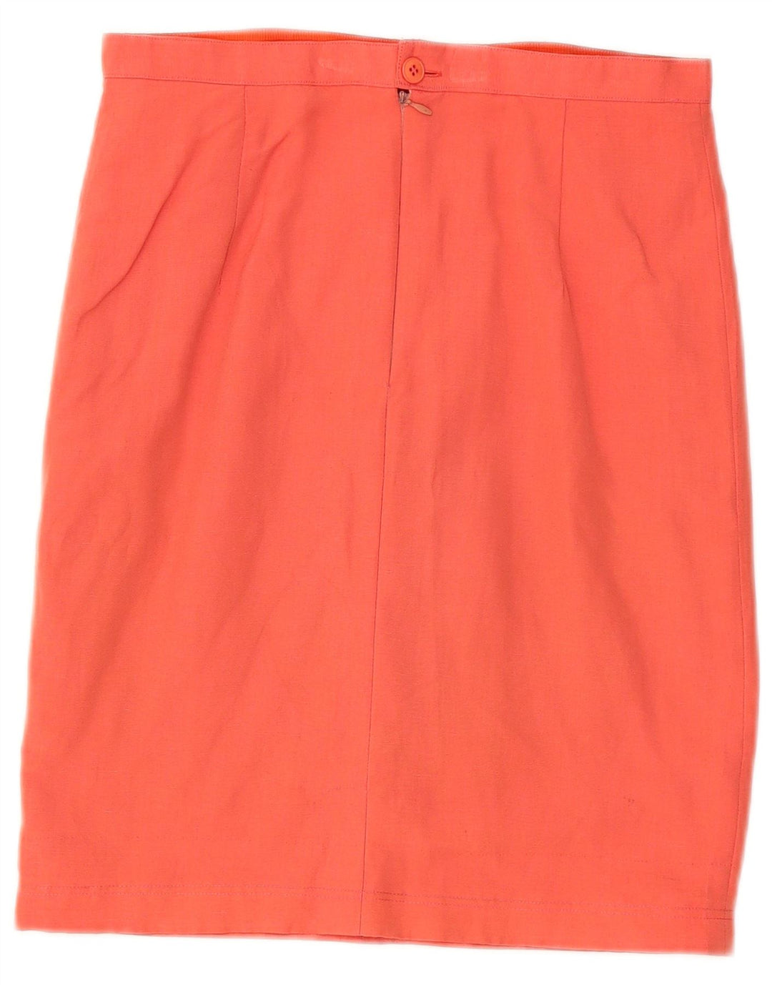 VINTAGE Womens Straight Skirt W28 Medium Orange