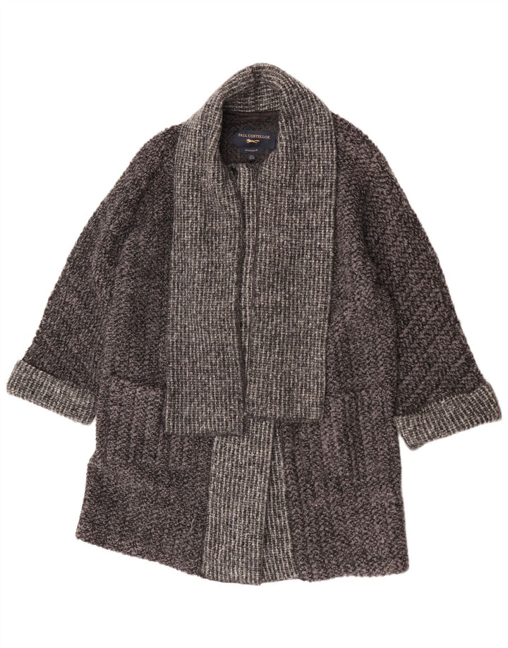Paul Costelloe Manteau surdimensionné pour femme UK 16 Large laine color block gris