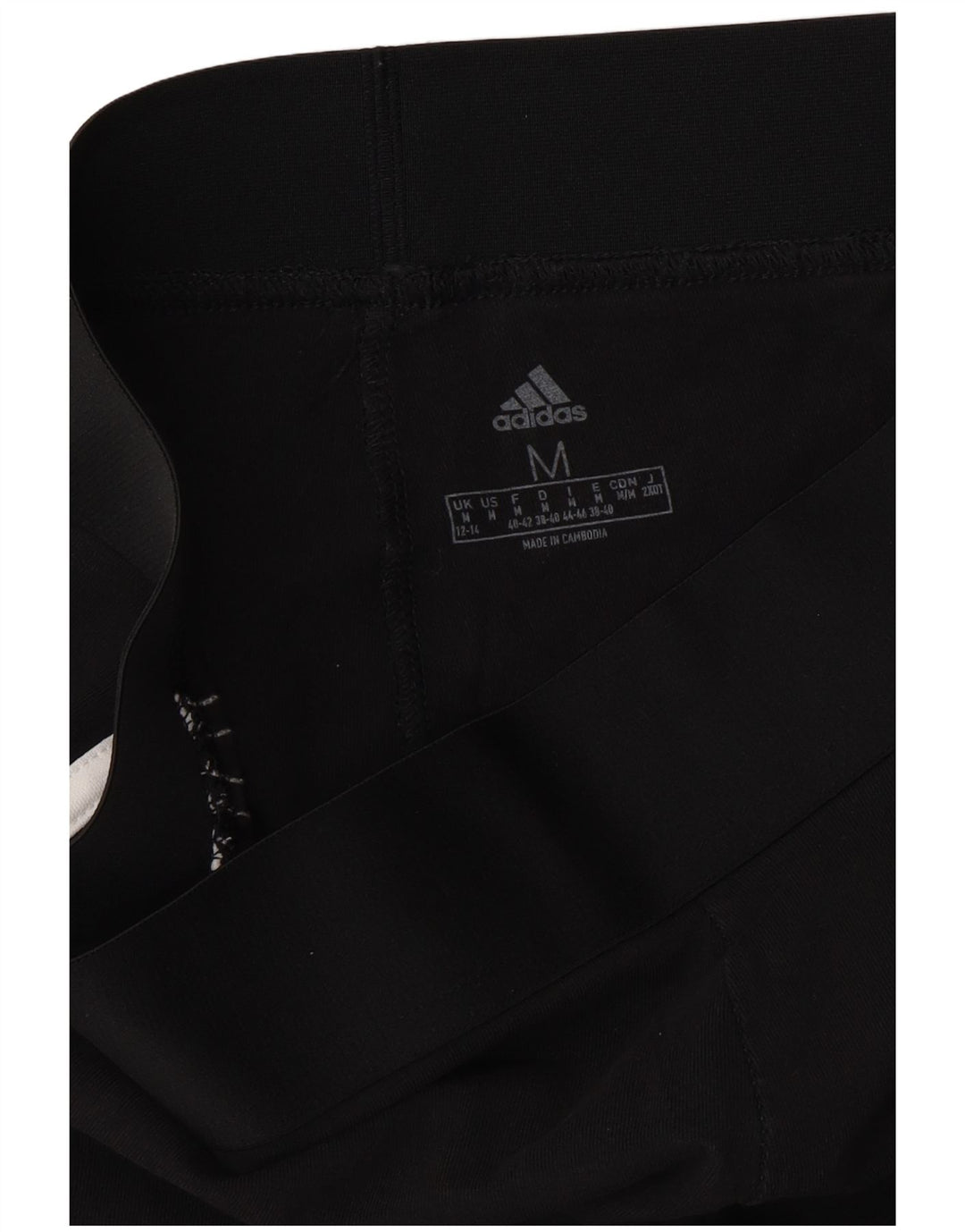 ADIDAS Leggings Capri pour femme UK 12/14 Noir moyen