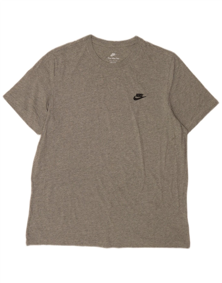 Nike T-Shirt Homme Top XL Gris Moucheté Coton