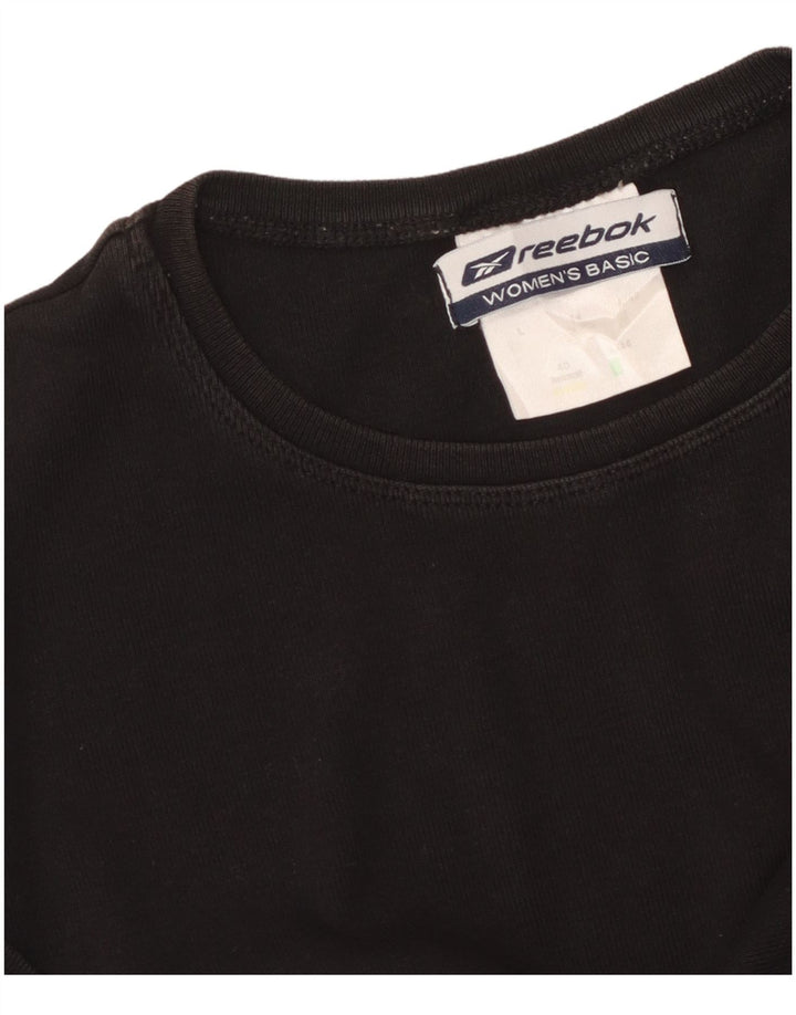 Reebok T-Shirt Femme UK 14 Large Noir