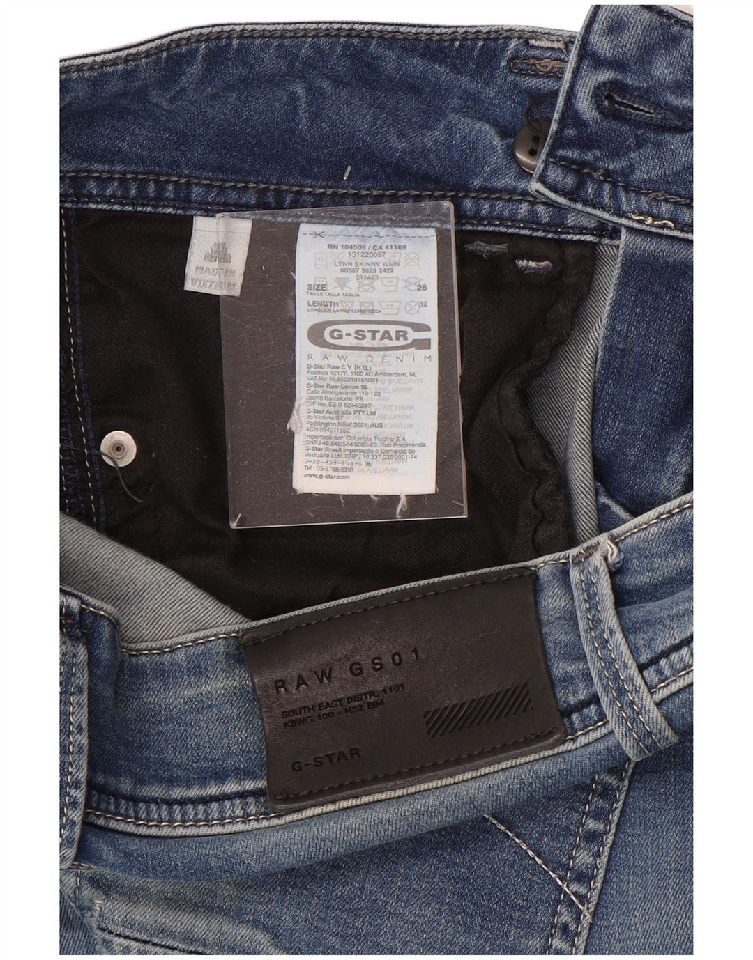 G-STAR Femme 3301 Jean Slim W28 L32 Bleu