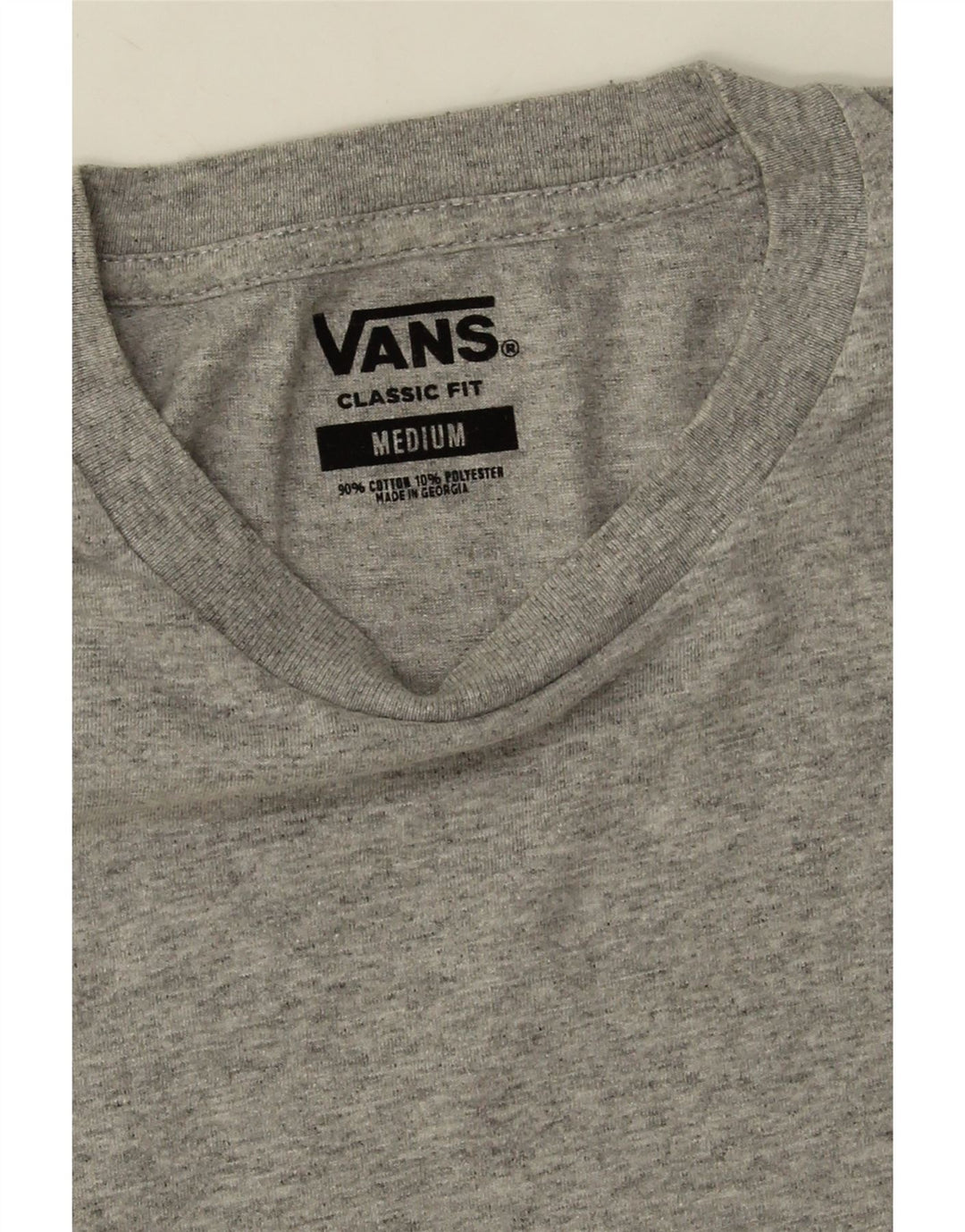 Vans T-Shirt Coupe Classique Homme Gris Moyen Coton