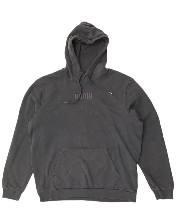 Puma Pull à capuche graphique pour homme en coton vert Taille L