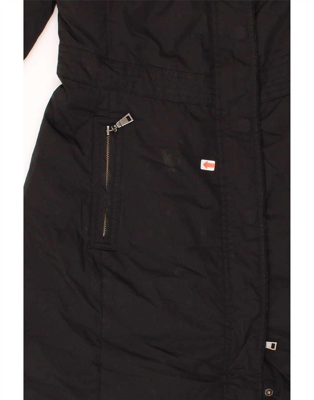 EMPORIO ARMANI Womens Windbreaker Coat UK 14 Medium Black Polyamide Vintage Emporio Armani and Second-Hand Emporio Armani from Messina Hembry 