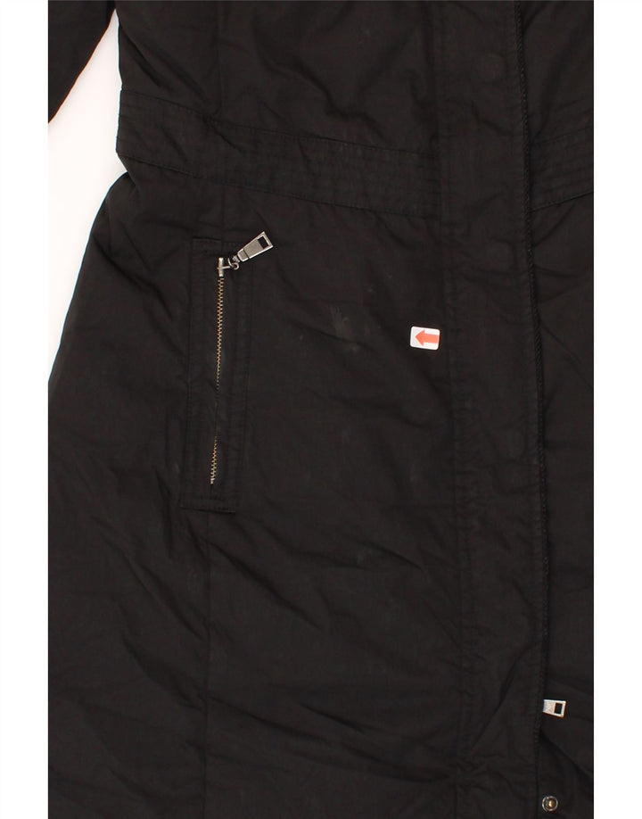 EMPORIO ARMANI Womens Windbreaker Coat UK 14 Medium Black Polyamide Vintage Emporio Armani and Second-Hand Emporio Armani from Messina Hembry 