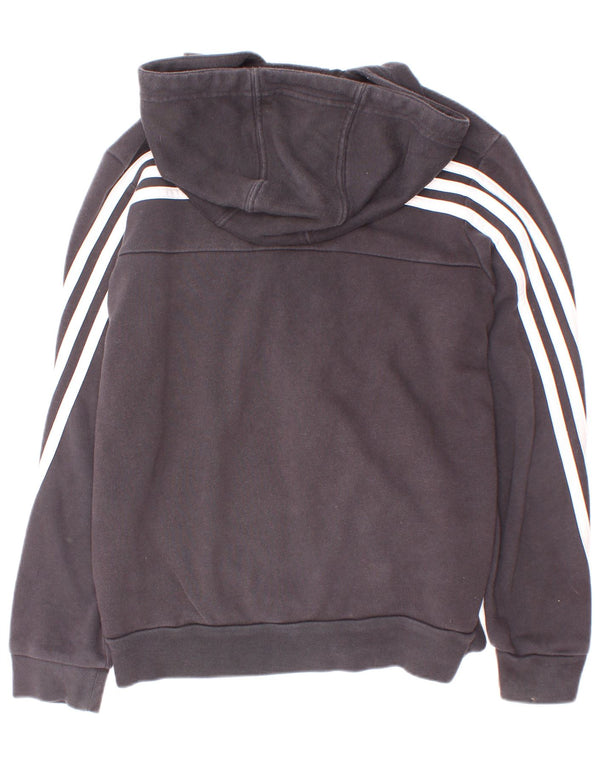 Adidas Pull à capuche zippé pour garçon 9-10 ans Gris Animal Print Coton