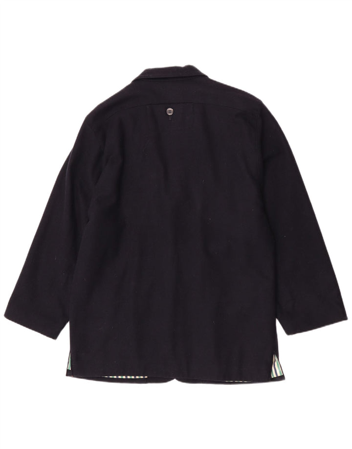 vintage Femme 3 Bouton Blazer Veste UK 16 Grand Bleu Marine