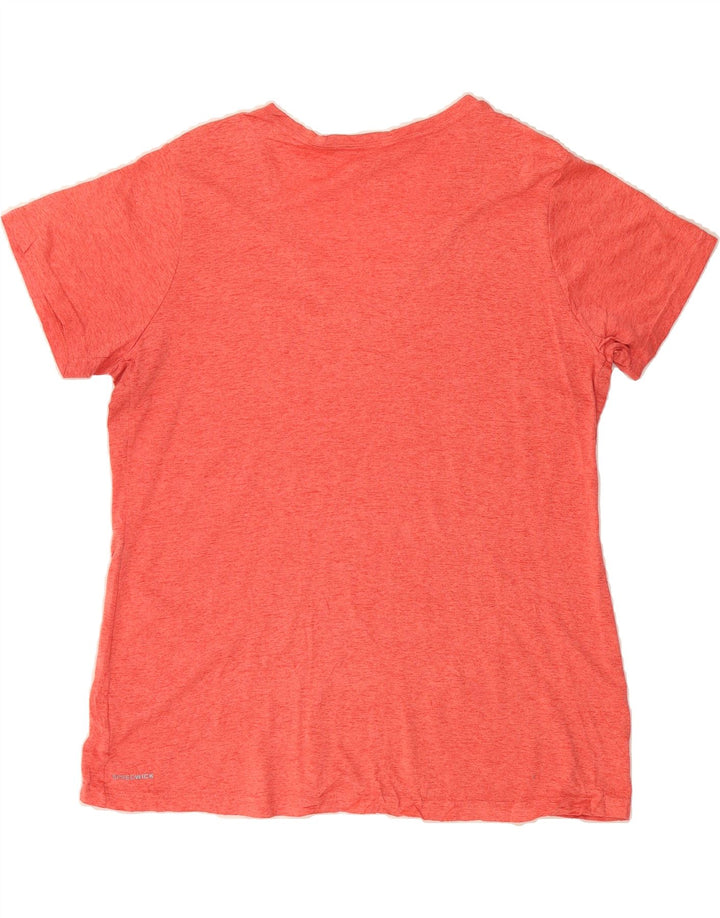 REEBOK Womens T-Shirt Top UK 16 Large Red Flecked Vintage Reebok and Second-Hand Reebok from Messina Hembry 