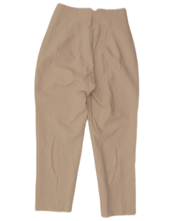 Zara Pantalon de costume taille haute pour femme Small W26 L25 Beige
