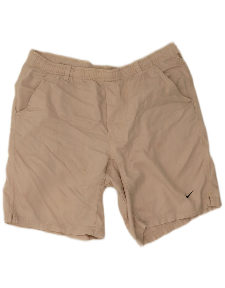 Nike Short de sport en coton beige moyen pour homme