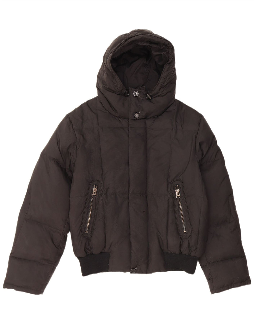 Iceport Veste matelassée à capuche pour femme UK 40 Large Noir Polyamide