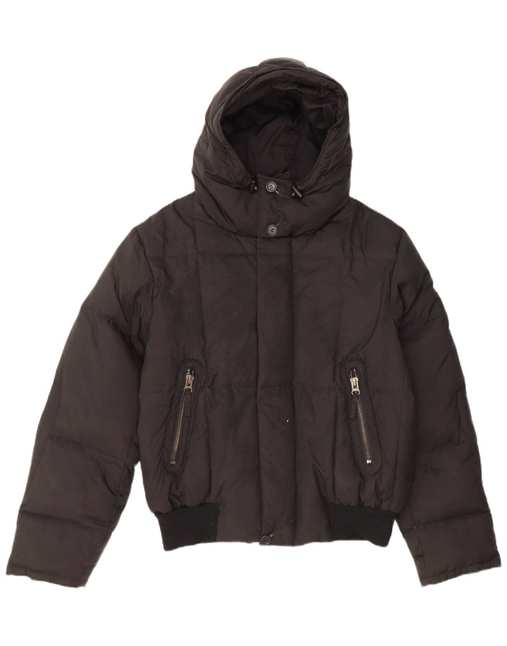 Iceport Veste matelassée à capuche pour femme UK 40 Large Noir Polyamide