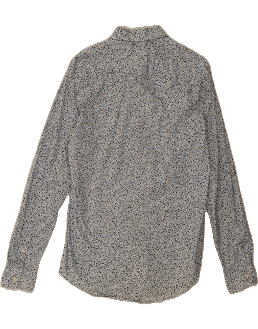 BENETTON Mens Shirt Medium Blue Floral Cotton Vintage Benetton and Second-Hand Benetton from Messina Hembry 