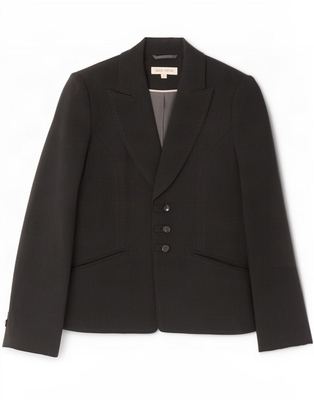 Marks & Spencer Veste blazer à 3 boutons pour femme Petite Taille UK 8 Petit Gris