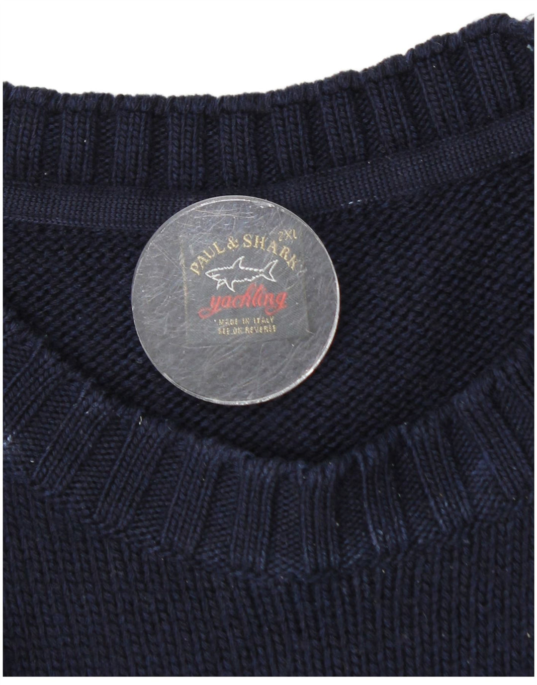 Paul & Shark Pull à col rond Yachting pour homme 2XL Bleu marine