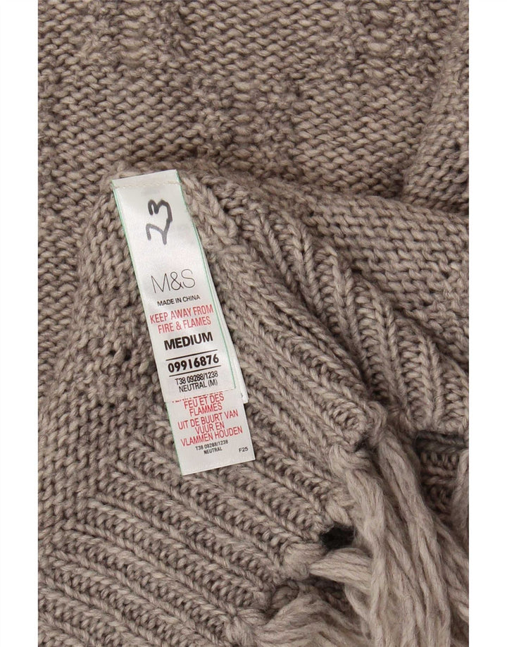 Marks & Spencer Pull cardigan ouvert à manches courtes pour femme UK 14 Gris moyen