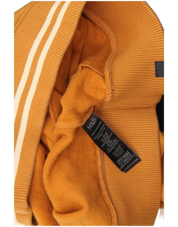Marks & Spencer Sweat-shirt à col zippé pour homme, grand color block jaune