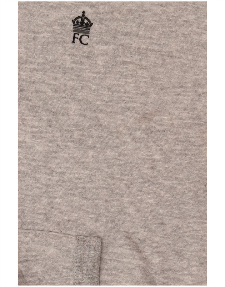 French Connection Pull à capuche homme petit gris coton moucheté