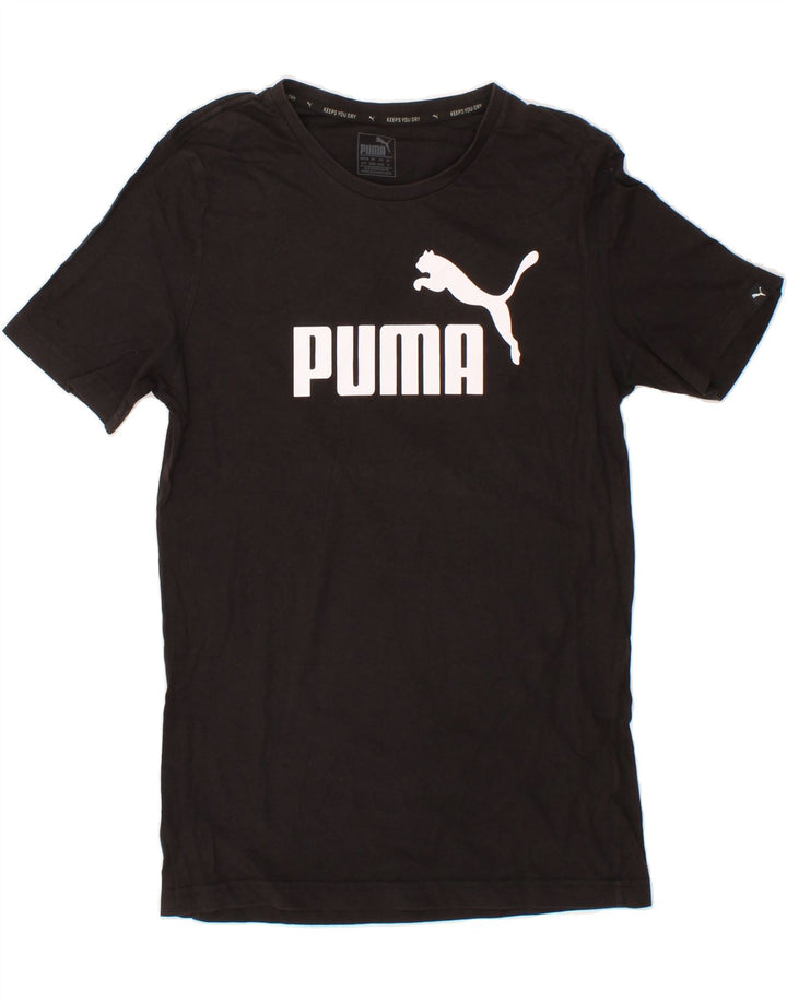 PUMA Mens Graphic T-Shirt Top Medium Black Vintage Puma and Second-Hand Puma from Messina Hembry 