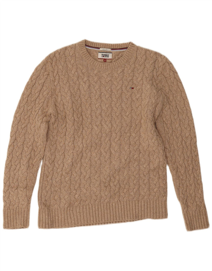 Tommy Hilfiger Pull à col rond coupe classique pour homme Beige moyen