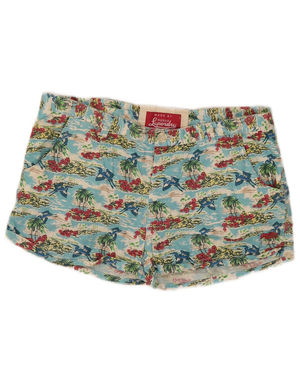 Superdry Short de Bain Femme UK 14 Moyen Multicolore Floral Hawaïen
