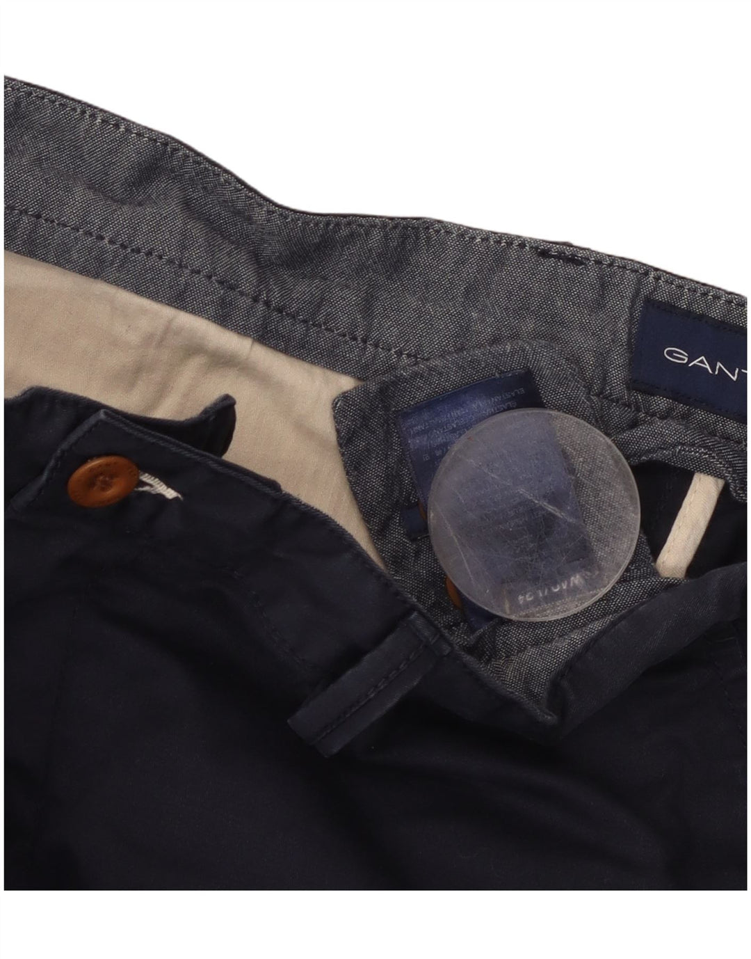 GANT Pantalon Chino Droit Homme W40 L34 Bleu Marine Coton