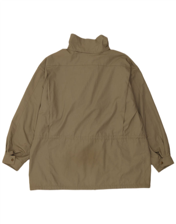 Diolen Veste de pluie à capuche coupe ample pour femme EU 48 2XL Kaki Polyester