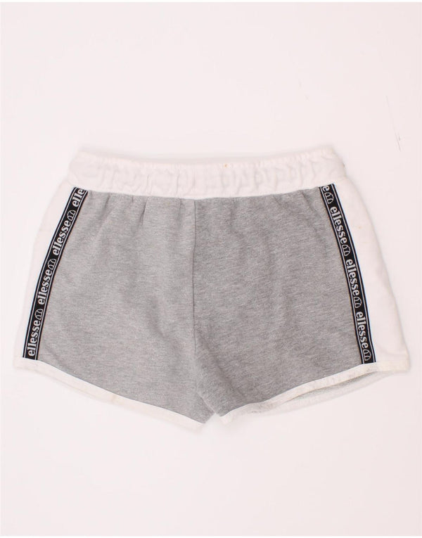 Ellesse Short de sport graphique pour fille 8-9 ans Gris Colorblock Coton