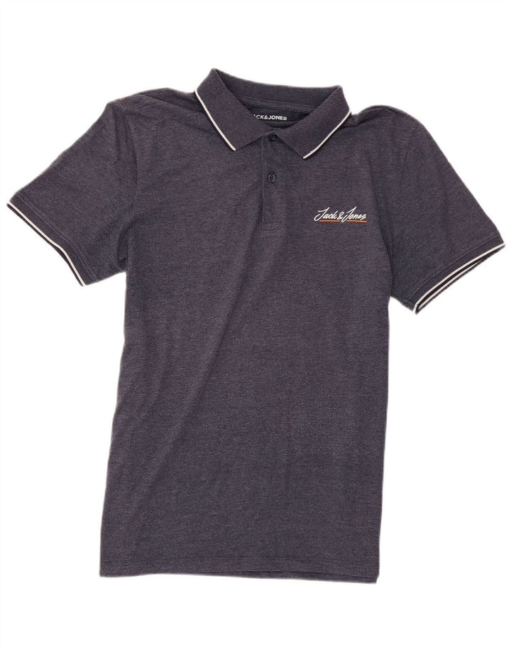 Jack & Jones Polo Homme Bleu Marine Moyen Moucheté Coton