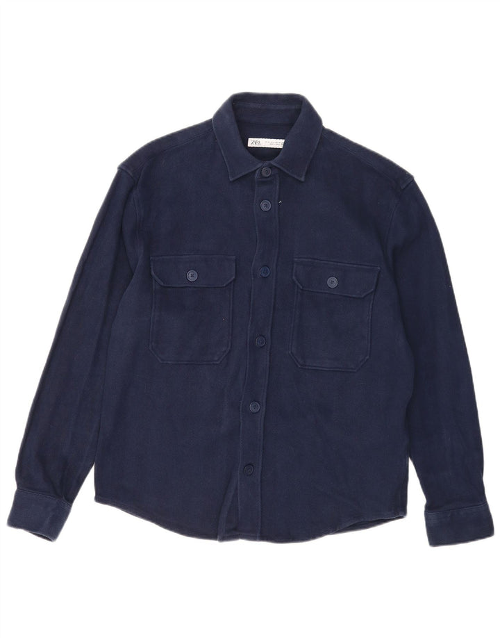 Chemise Zara Homme Bleu Marine Moyen