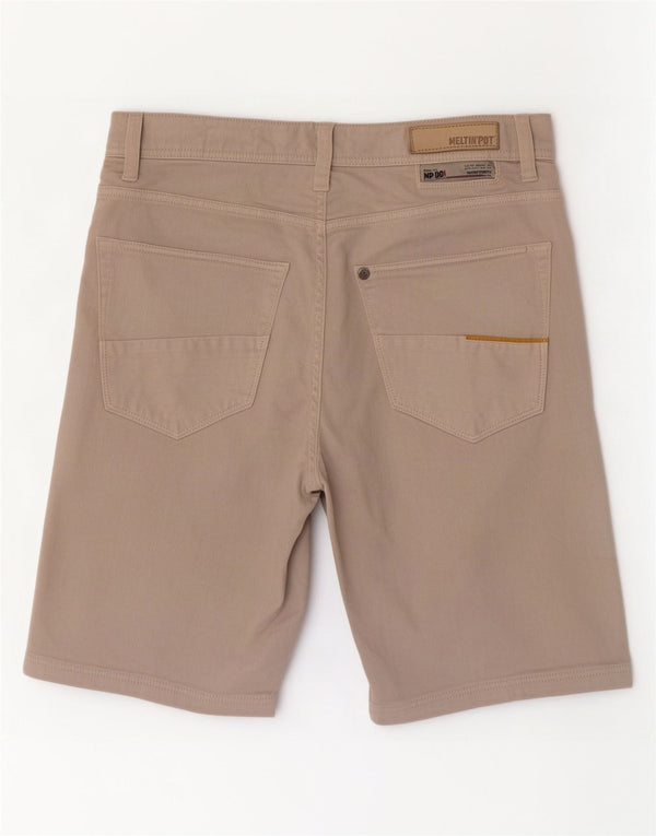 Meltin' Pot Short décontracté pour femme W32 Grand coton beige