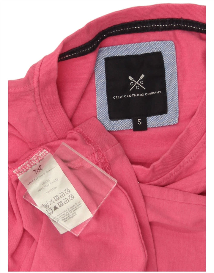 CREW CLOTHING T-Shirt Homme Haut Petit Rose Coton